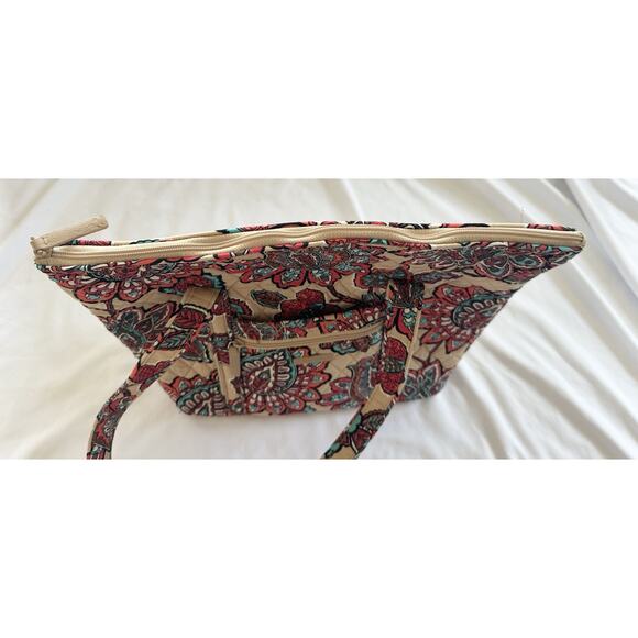 Vera Bradley Crossbody Bag with Floral Design - Red, Green, Tan - Picture 8 of 13